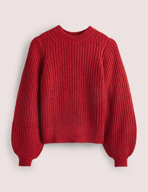 Chunky Ribbed Jumper - Black | Boden UK