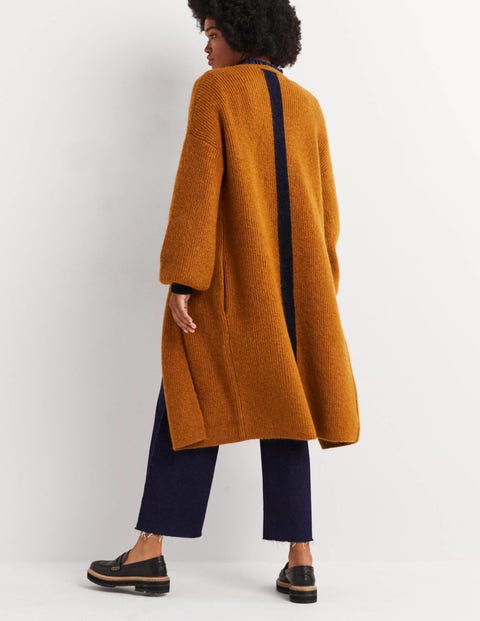 Longline Fluffy Cardigan - Butterscotch 