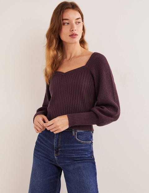 sweetheart neckline jumpers