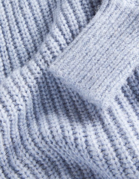 Ribbed Fluffy High Neck Jumper 
