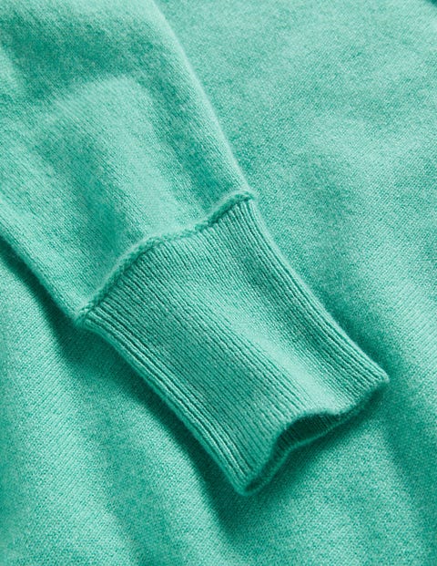 Cashmere Puff Shoulder Sweater - Indian Ocean Melange | Boden US