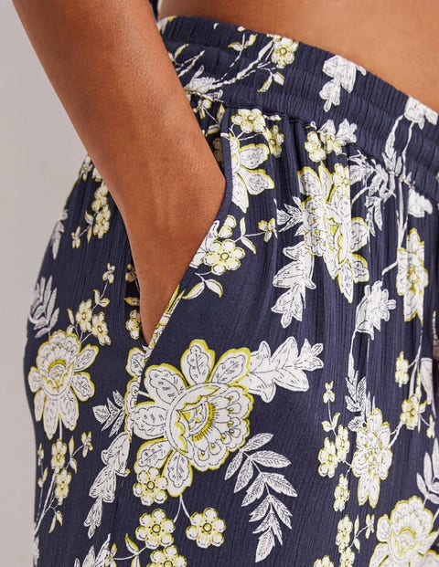 navy crinkle trousers