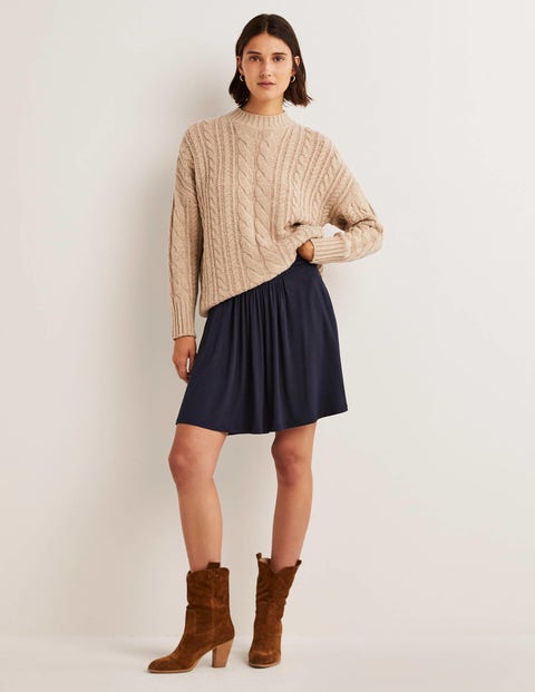 Ruched waist jersey skirt discount
