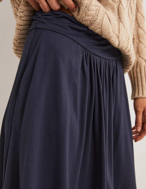 Ruched jersey skirt navy discount