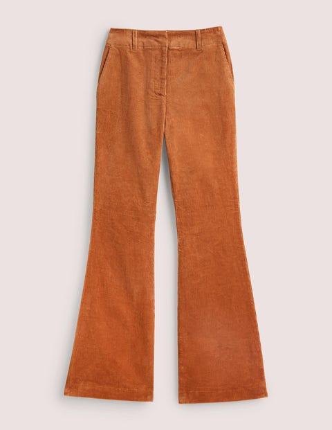 Corduroy Flare Trousers Brown Women Boden