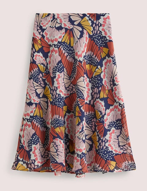 Schräg geschnittener Crinkle-Rock Women Boden, Bunt, Blütenmuster