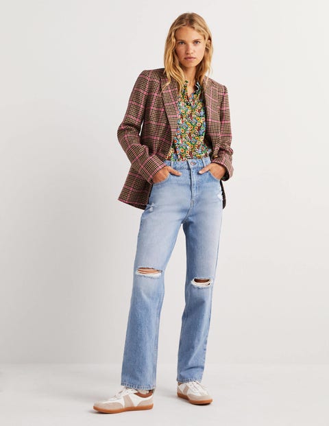 Relaxed Distressed Jeans - Light Vintage | Boden UK