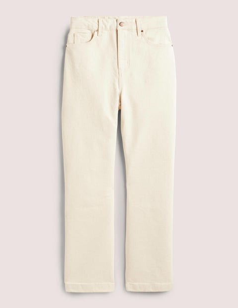 Smart Cropped Flare Jeans - Ecru | Boden US