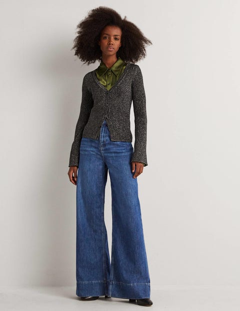 Belted Wide Leg Jeans - Mid Vintage