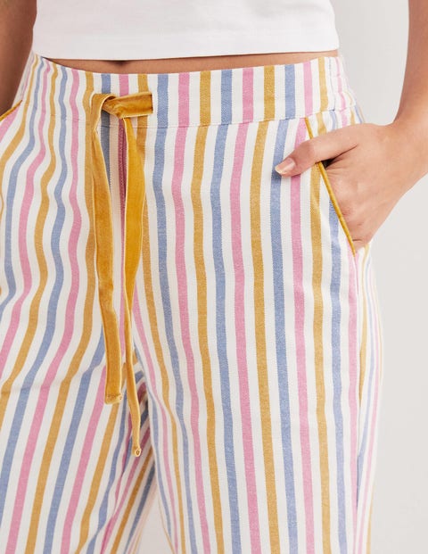 Candy-Stripe Pajama Bottoms - Riviera Blue Stripe