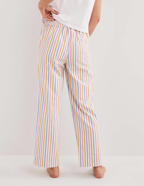 Candy-Stripe Pajama Bottoms - Riviera Blue Stripe