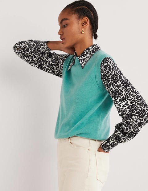 Dart Detail Fitted Shirt - Black, Foliage Bloom | Boden US