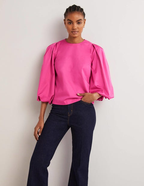 Pink puff online shoulder top