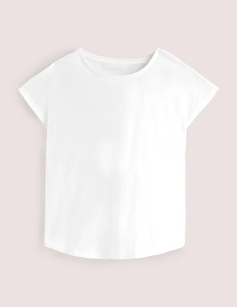 Weiß, T-Shirt Mit Übergehenden Ärmeln, Damen, Boden, Weiß