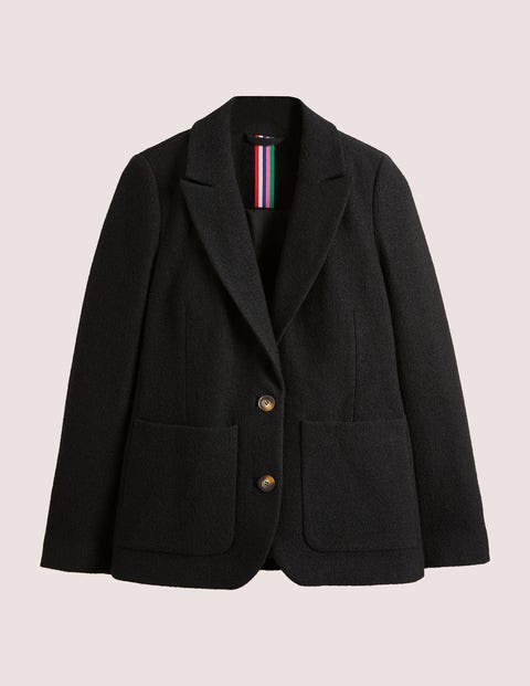 Bella Textured Wool Blazer - Black | Boden UK