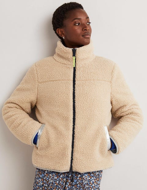 silver metallic puffer