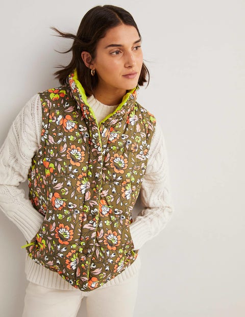 Reversible Gilet - Basil, Botanic Meadow | Boden EU