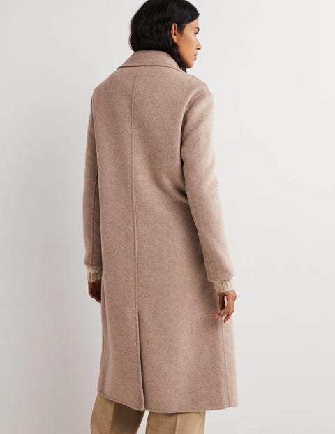 Double Faced Wool Coat - Oatmeal Melange