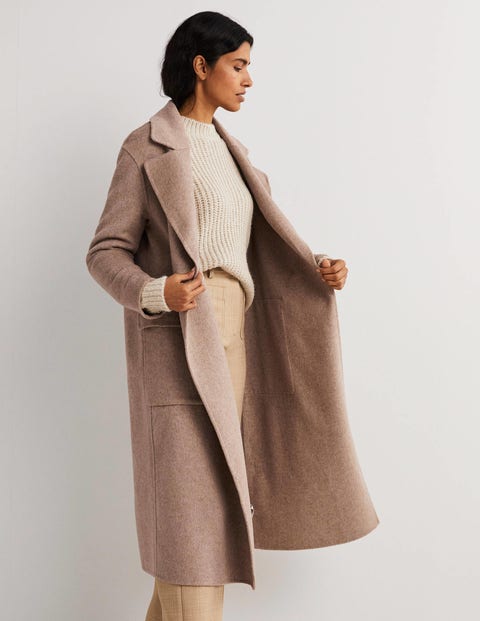 Double Faced Wool Coat - Oatmeal Melange