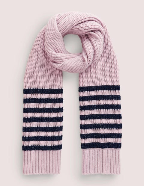 Chunky Stripe Scarf - Boto Pink | Boden UK