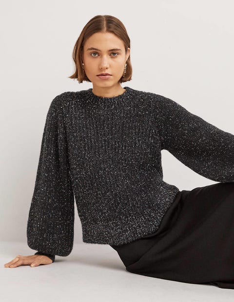 Suiteblanco Pullover Rabatt 98 % DAMEN Pullovers & Sweatshirts Glitzer Schwarz M 