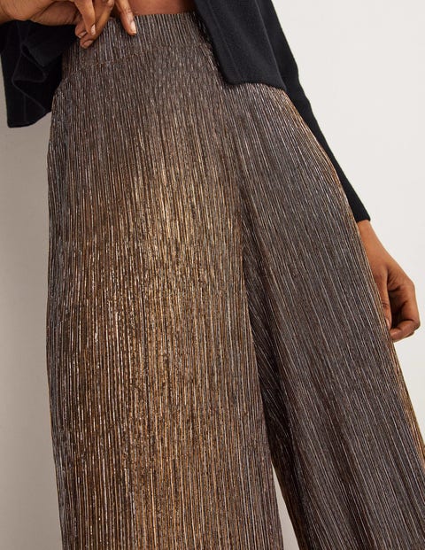 metallic palazzo pants