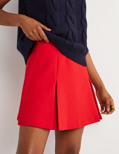 Tomhed Imagination taktik Pleated A-line Mini Skirt - Red | Boden US