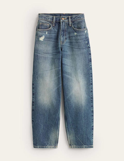 Lockere Jeans mit schmal zulaufendem Bein Damen Boden