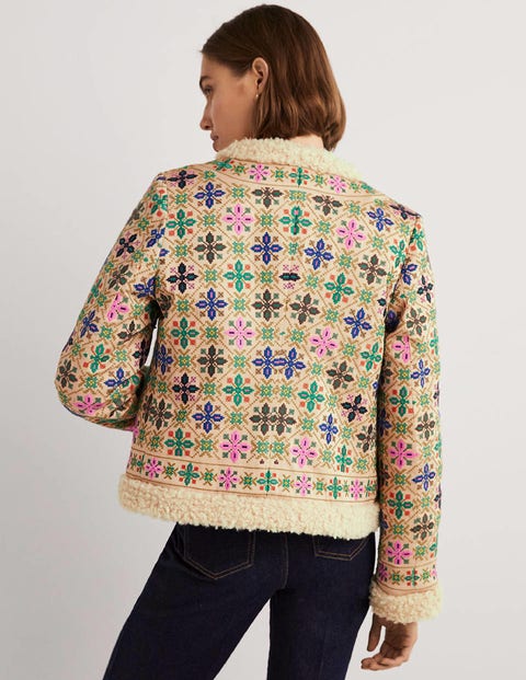 EMBROIDERED SHEARLING JACKET - Rope