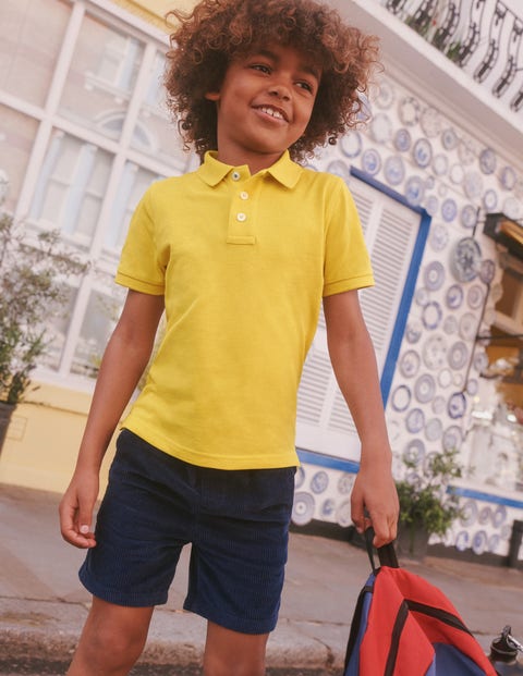 Piqué Polo Shirt - Sweetcorn Yellow | Boden US