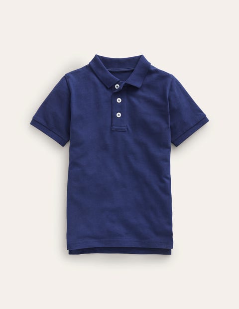 Pique Polo Shirt Navy Boys Boden