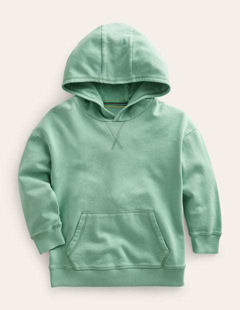 Opalgrün, Stückgefärbter Hoodie, Mädchen, Boden, Opalgrün