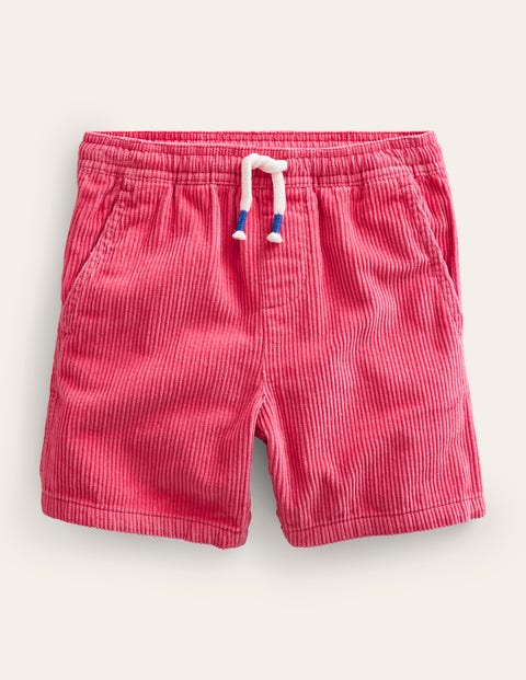 Mini Boden Kids' Retro Cord Shorts Rose Red Boys Boden