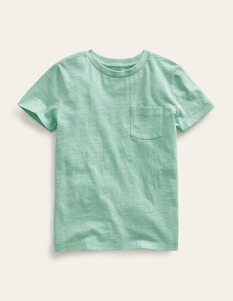 Washed Slub T-shirt Green Girls Boden