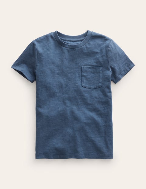 Washed Slub T-shirt Blue Girls Boden