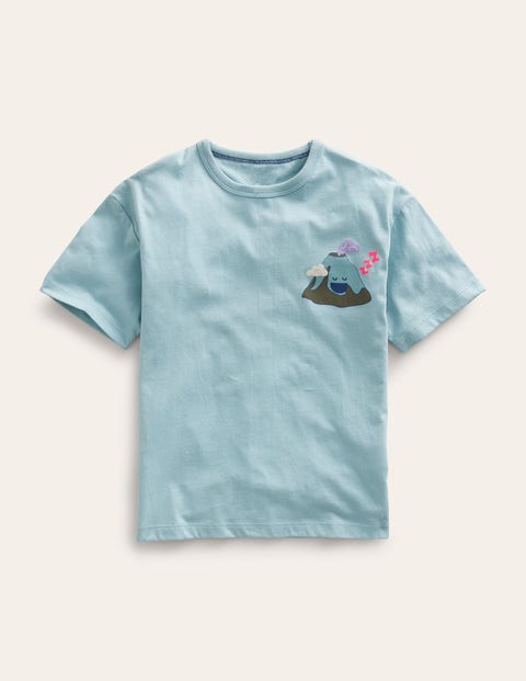 Front & Back T-shirt Blue Girls Boden