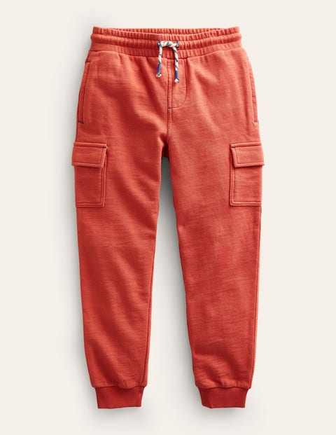 Garment Dyed Cargo Joggers Red Boys Boden