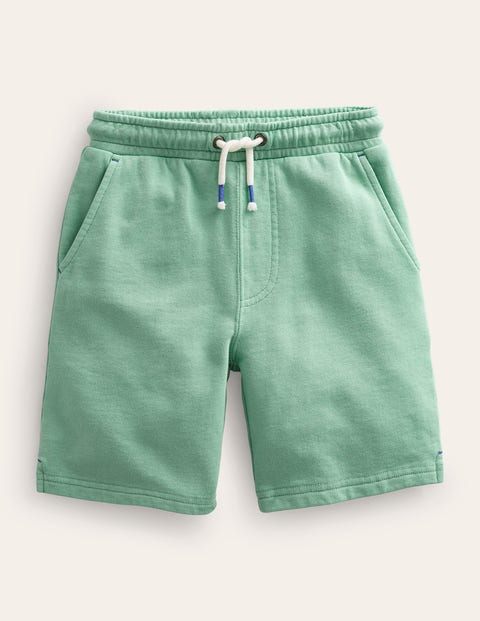 Mini Boden Kids' Garment-dyed Cotton Shorts Opal Green Boys Boden