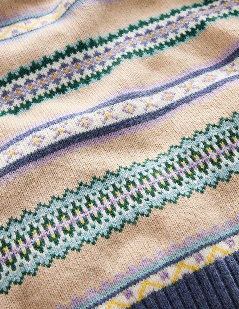 Fair Isle Stripe Crew Sweater - Soft Multi Stripe | Boden US