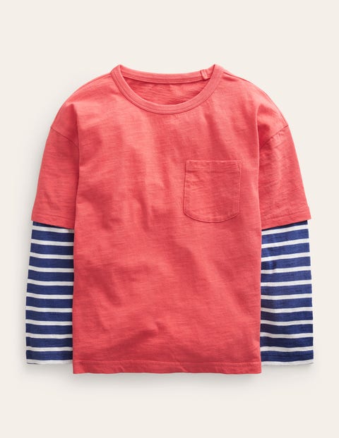 Layered Long-Sleeve T-Shirt Red Boys Boden