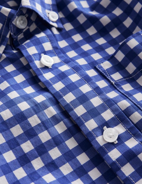 Laundered Shirt - Blue Gingham | Boden US