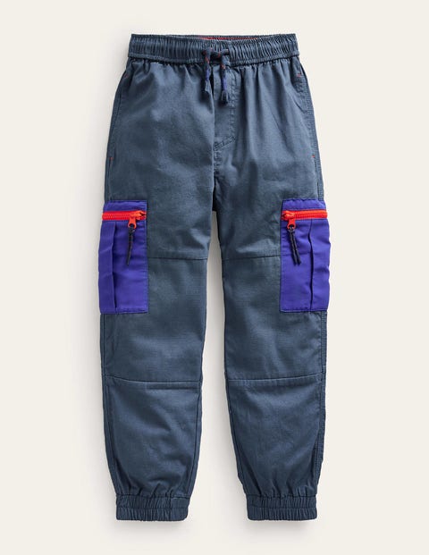 Ripstop Cargo Trousers Blue Boys Boden
