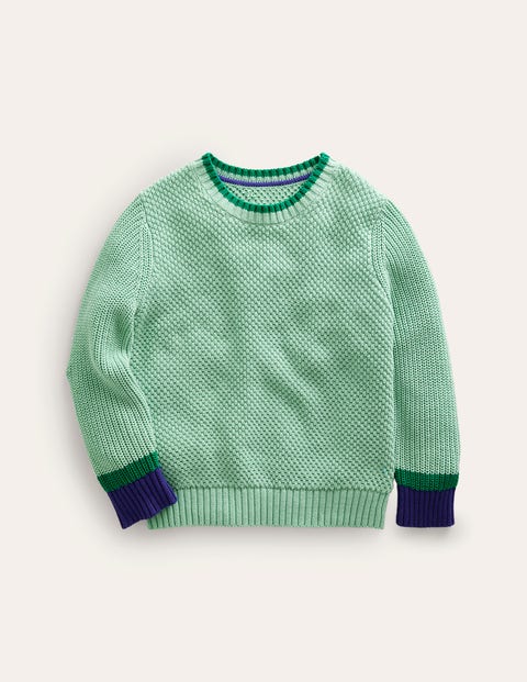 Chunky Cotton Jumper Green Boys Boden