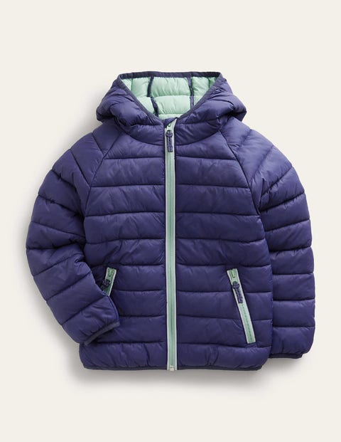 Mini Boden Kids' Pack-away Padded Jacket Navy Boys Boden In Blue