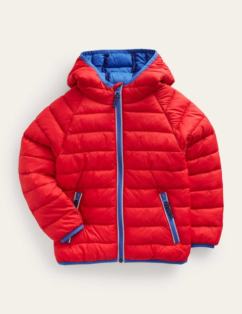 Longline Padded Jacket - Bright Pink Petal Apples, Boden US