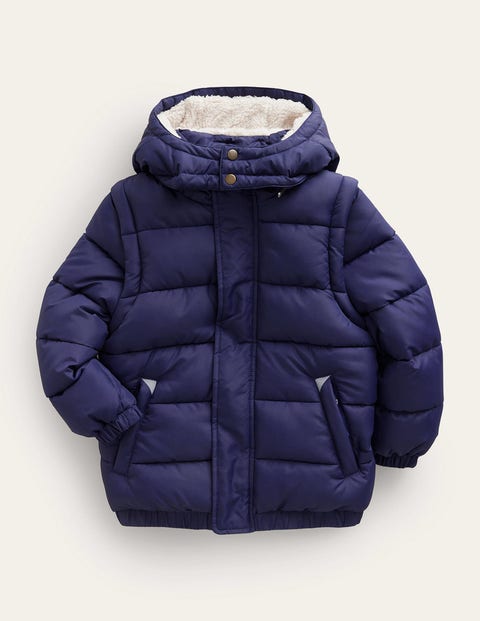 2-in-1 Padded Coat Navy Boys Boden