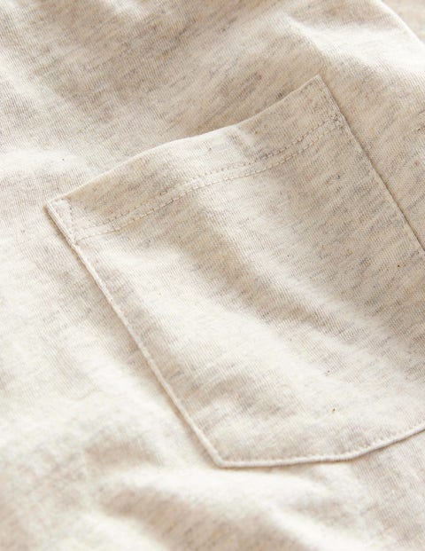 Textured Detail T-shirt - Oatmeal Marl | Boden UK