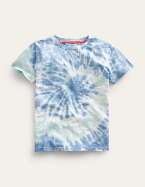 Printed Washed Slub T-shirt Blue Girls Boden