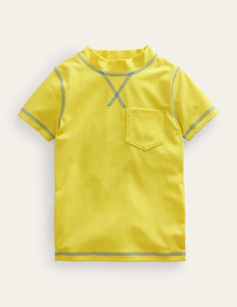 Short Sleeve Rash Vest yellow Girls Boden