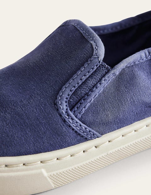 Boys Canvas Slip-ons - College Navy | Boden EU